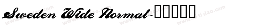 Sweden Wide Normal字体转换